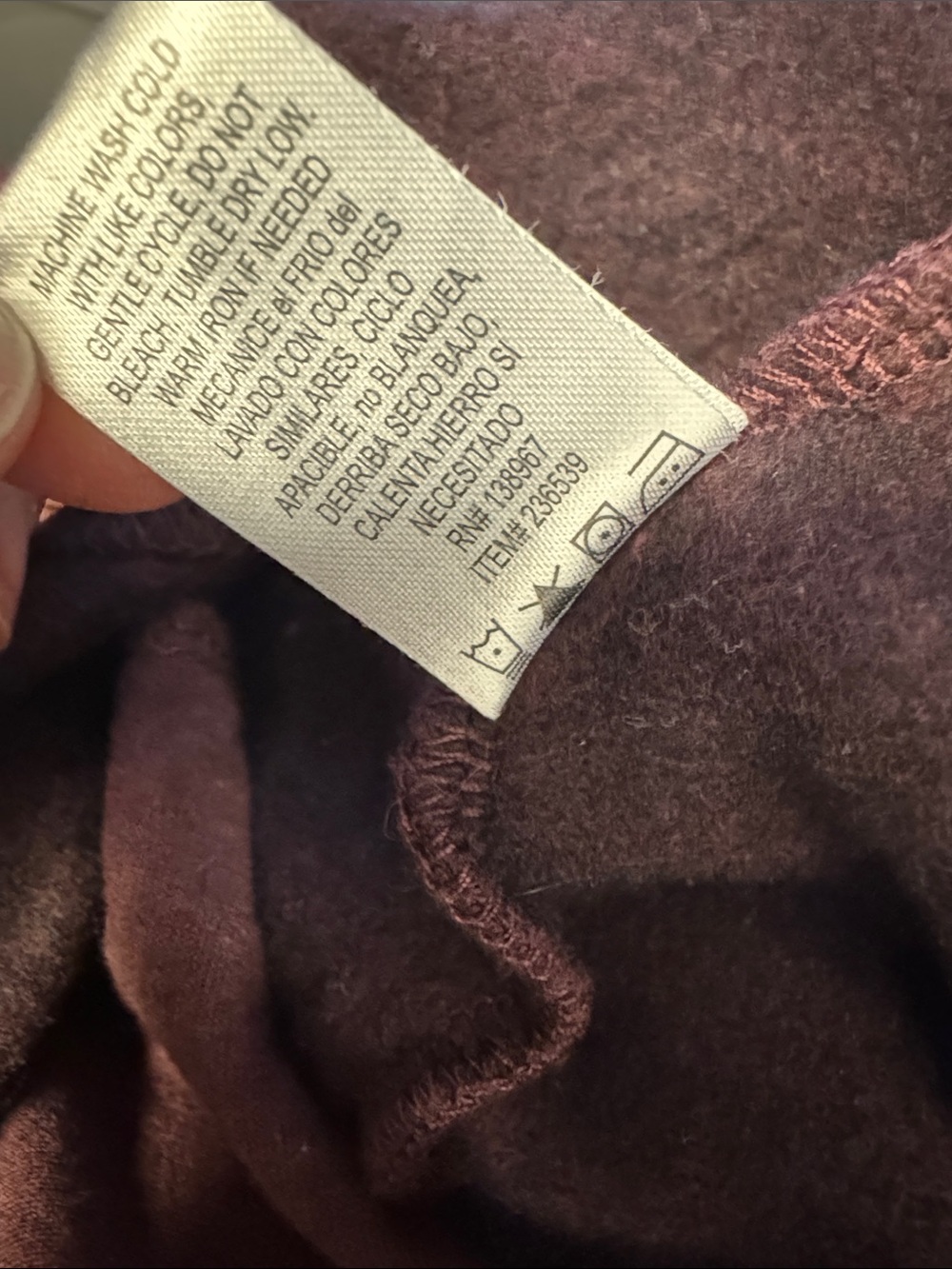 NWOT Organic Sustainable Half Zip Long Sleeved Tunic Dress Burgundy Earth Yoga - Picture 4 of 7